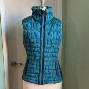 Teal Puffer Vest for Women
